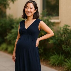 NWT Maternal America Faux Wrap | Navy | Size Medium